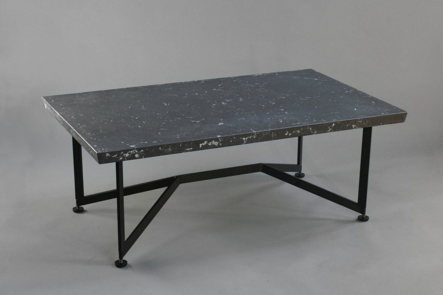 Bevel Coffee Table - Black top/Black legs, 3/4 view