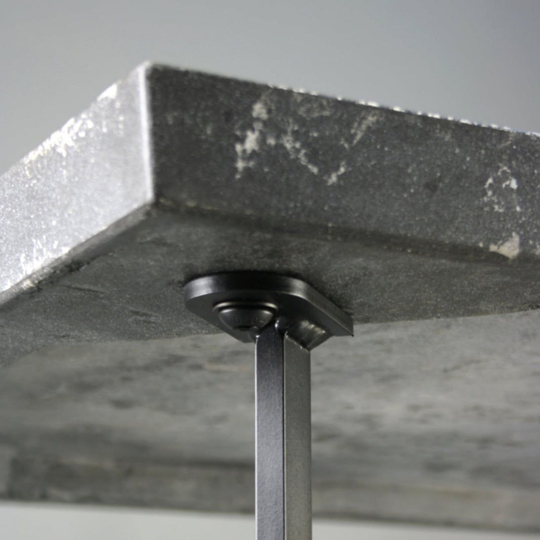 Bevel Coffee Table - Black top/Black legs, tab detail