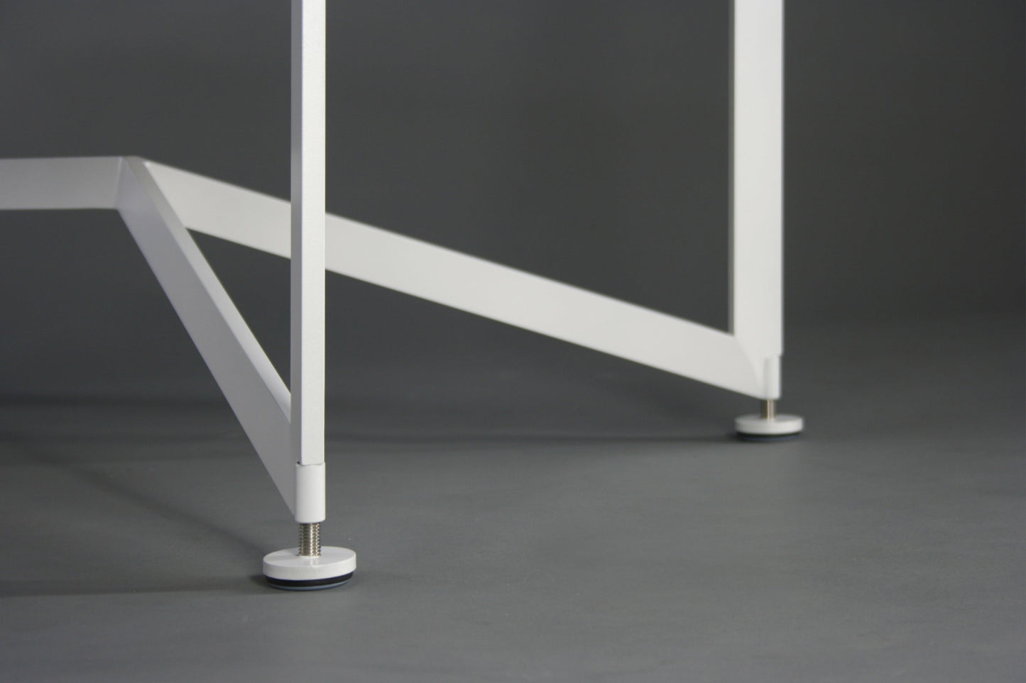 Bevel Coffee Table - White legs detail