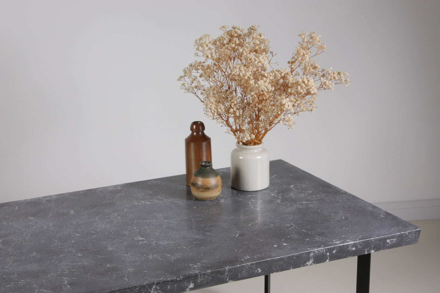 Bevel Coffee Table - Grey top/Black legs