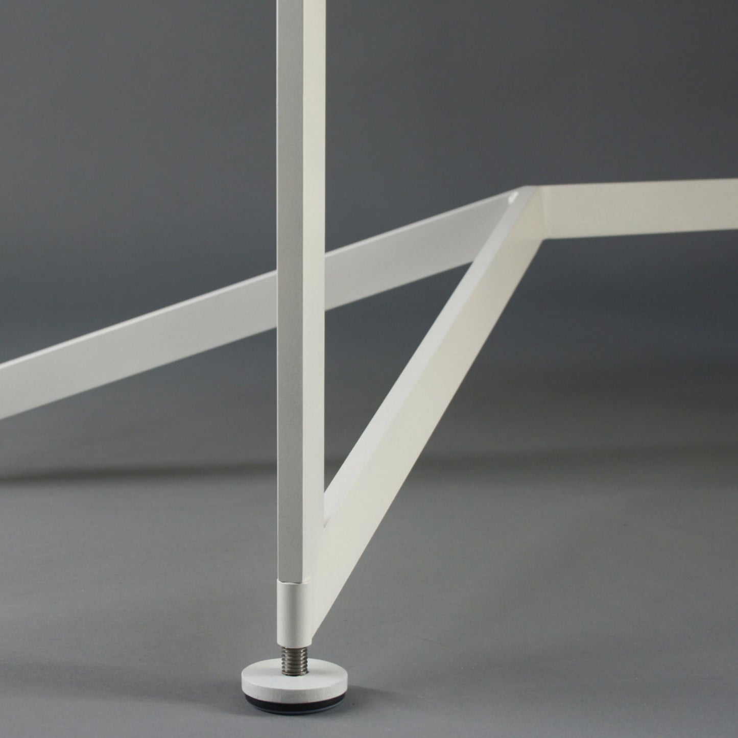 Bevel Coffee Table - Heron White legs detail