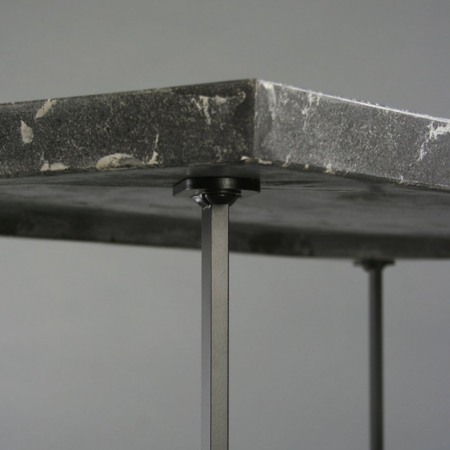 Bevel Coffee Table - Grey top/Black legs, tabs detail