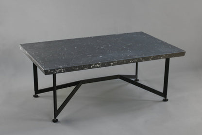 Bevel Coffee Table - Black top/Black legs, 3/4 view