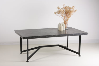 Bevel Coffee Table - Black top/Black legs