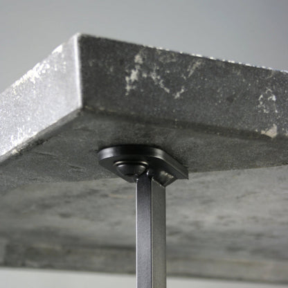 Bevel Coffee Table - Black top/Black legs, tab detail