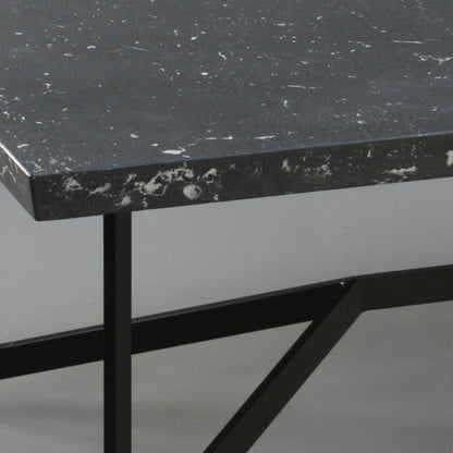 Bevel Coffee Table - Black top/Black legs, detail